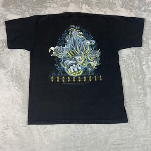 Vintage Dragon Ball Z Shirt Mens XL Black Anime Graphic Tee Cartoon 2000s Y2K